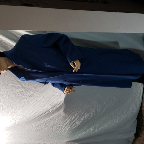 Vintage Ferncroft 100% Wool Shell Blue Coat Women's Size 11/12 - Picture 3 of 16